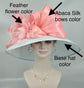 Powder Blue Sinamay Derby Hat: Wide Brim, Silk Abaca Bow