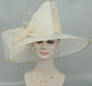 Champagne Kentucky Derby Hat: Wide Brim Sinamay Church Hat
