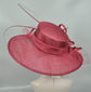 Burgundy Sinamay Wide Brim Hat: Kentucky Derby, Tea Party