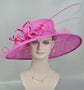 Fuchsia Sinamay Wide Brim Hat: Kentucky Derby, Ascot Races