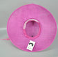 Pink Sinamay Kentucky Derby Hat: Feather Flower Wide Brim Ascot Hat