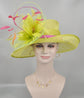 Lime Green Kentucky Derby Hat: Feather Flower Tea Party Wedding