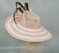 Blush Pink Sinamay Kentucky Derby Hat: Feather Flower Tea Party Hat