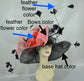 Black Sinamay Derby Hat: Coral Pink Bow & Feather Flowers