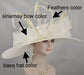Ivory Off White Wide Brim Sinamay Hat for Kentucky Derby,Ascot Royal, Tea Garden Party,Easter Day,Mother of The Bride Elegant Occasion Hat