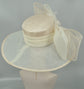 Champagne Kentucky Derby Hat: Wide Brim Sinamay Church Hat