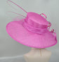 Fuchsia Sinamay Wide Brim Hat: Kentucky Derby Church Wedding