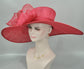Red Sinamay Kentucky Derby Hat: Royal Ascot Wedding Party Hat
