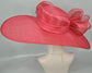 Red Sinamay Kentucky Derby Hat: Royal Ascot Wedding Party Hat