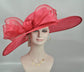 Red Sinamay Kentucky Derby Hat: Royal Ascot Wedding Party Hat