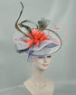 Sinamay Disc Fascinator Hat: Feather Flowers, Kentucky Derby Hat