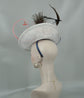 Sinamay Disc Fascinator Hat: Feather Flowers, Kentucky Derby Hat