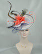 Sinamay Disc Fascinator Hat: Feather Flowers, Kentucky Derby Hat