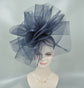 Navy Crinoline Fascinator Hat: Kentucky Derby, Wedding, Tea Party