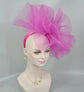 Hot Pink Crinoline Fascinator Hat: Kentucky Derby, Wedding, Tea Party