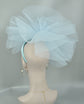 Light Blue Crinoline Fascinator Hat: Kentucky Derby, Wedding, Tea Party