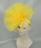 Lemon Yellow Crinoline Fascinator: Kentucky Derby Wedding Tea Party Hat