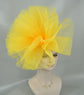 Lemon Yellow Crinoline Fascinator: Kentucky Derby Wedding Tea Party Hat