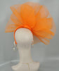 Orange Crinoline Fascinator Hat: Kentucky Derby, Wedding Tea Party