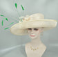 Sinamay Kentucky Derby Hat: Champagne Wedding Tea Party Hat