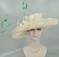 Sinamay Kentucky Derby Hat: Champagne Wedding Tea Party Hat