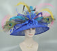 Church Kentucky Derby Hat Carriage Tea Party Wedding Wide Brim Women&