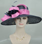 Navy Sinamay Kentucky Derby Hat: Wide Brim Royal Ascot Hat