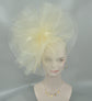 Off White Crinoline Fascinator Hat: Kentucky Derby, Wedding Tea Party
