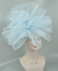 Light Blue Crinoline Fascinator Hat: Kentucky Derby, Wedding, Tea Party