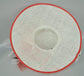 Wide Brim Kentucky Derby Hat, Ascot Hat for Wedding & Tea Party, Garden Party Hat, Mother of the Bride, Church-White w Red