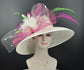 Sinamay Kentucky Derby Hat: Wide Brim Tea Party Ascot Hat