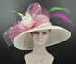Sinamay Kentucky Derby Hat: Wide Brim Tea Party Ascot Hat