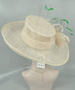 Sinamay Kentucky Derby Hat: Champagne Wedding Tea Party Hat