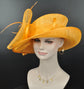 Orange Kentucky Derby Hat: Floppy Brim Sinamay Church Hat