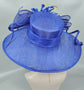 Royal Blue Kentucky Derby Hat: Feather Flower Tea Party Wedding
