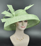 Spring Green Sinamay Dome Hat: Audrey Hepburn Style Kentucky Derby Tea Party