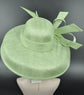 Spring Green Sinamay Dome Hat: Audrey Hepburn Style Kentucky Derby Tea Party