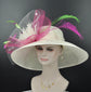 Sinamay Kentucky Derby Hat: Wide Brim Tea Party Ascot Hat