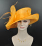 Orange Kentucky Derby Hat: Floppy Brim Sinamay Church Hat