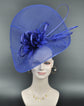 Royal Blue Feather Fascinator Hat: Kentucky Derby Wedding Party