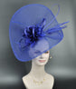 Royal Blue Feather Fascinator Hat: Kentucky Derby Wedding Party