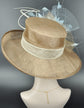 Kentucky Derby Hat: Jumbo Feather Flower Sinamay Church Hat