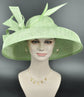 Spring Green Sinamay Dome Hat: Audrey Hepburn Style Kentucky Derby Tea Party