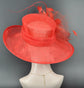 Derby Hat: Feather Flower Sinamay Ascot Hat