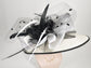 White w Black Jumbo Bows Feather Flower Wide Brim DerbyParty Hat