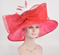 Red  Kentucky Derby Hat, Church Hat, Wedding Hat, Easter Hat, Tea Party Hat Wide Brim Royal Ascot Horse Race Oaks day hat