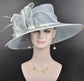 Powder Blue Sinamay Derby Hat: Wide Brim Royal Ascot Wedding Hat