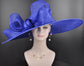Royal Blue Derby Hat: Ascot Wedding Tea Party Hat
