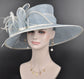 Powder Blue Sinamay Derby Hat: Wide Brim Royal Ascot Wedding Hat