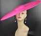 Fuchsia Sinamay Wide Brim Fascinator Hat: Kentucky Derby Millinery Supply